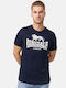 Lonsdale Ανδρικό T-shirt Κοντομάνικο Navy Μπλε