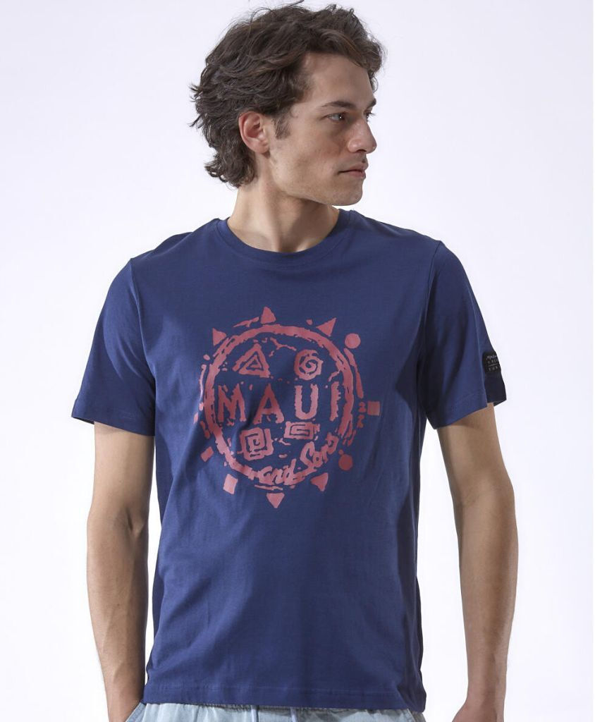 Maui & Sons Ανδρικό T-shirt Κοντομάνικο Μπλε 1165520000 | Skroutz.gr