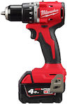 Milwaukee M18 BLPDRC -422C Percussive Drill Driver Battery Brushless 18V 1x4Ah & 1x2Ah