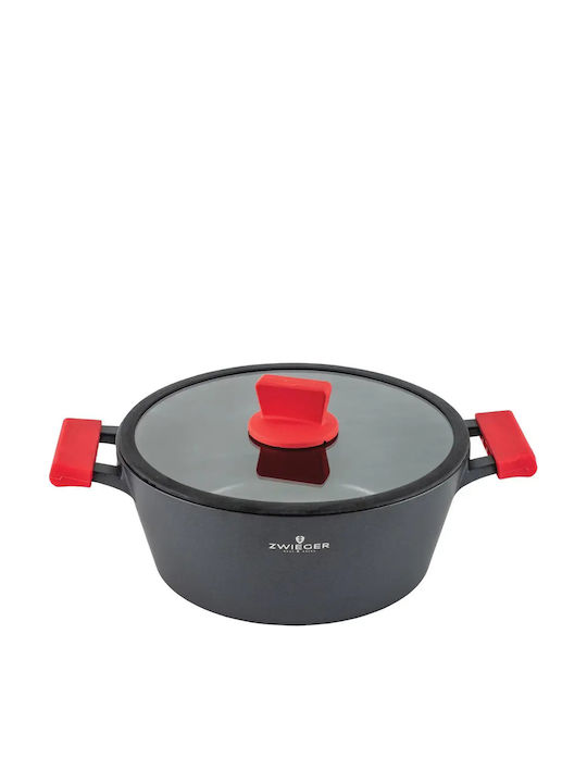 Zwieger Obsidian Deep Pot Made of Cast Aluminum 5lt 24cm