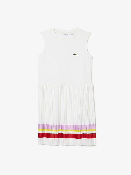 Lacoste Rochie pentru Copii Fără mâneci Offwhite