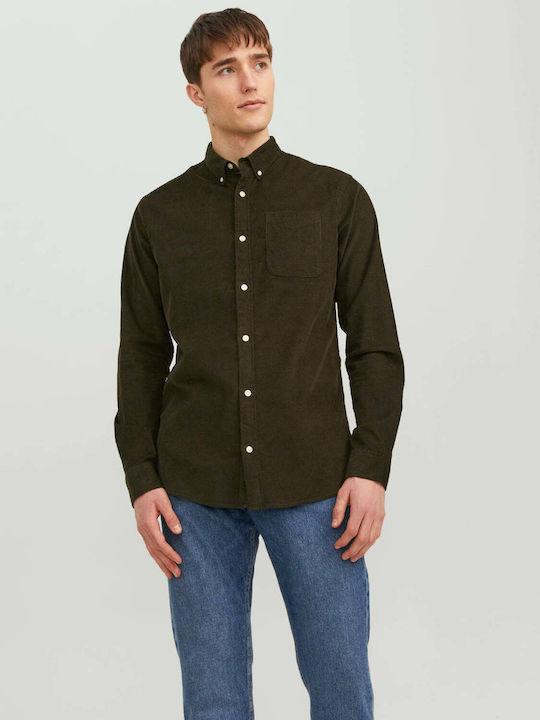 Jack & Jones Men's Shirt Long Sleeve Corduroy R...