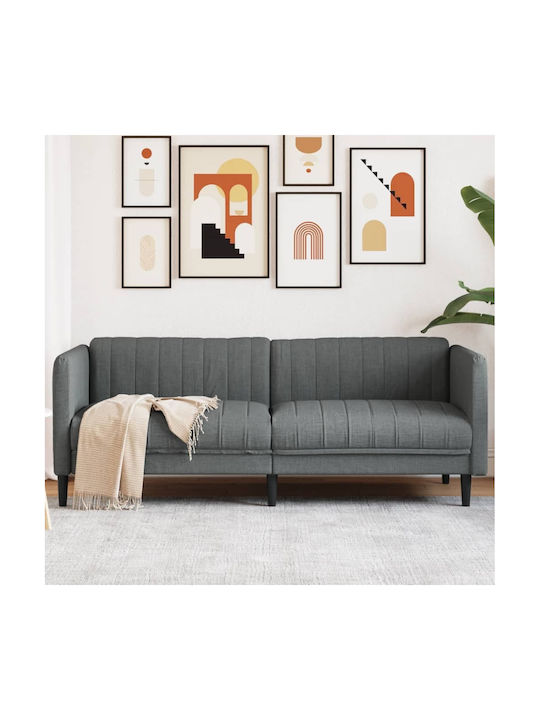 Τριθέσιος Καναπές Σκούρο Γκρι 193x76.5x74.5εκ.