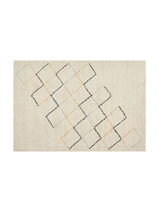 Beliani Teppich Rechteckig Baumwolle Beige