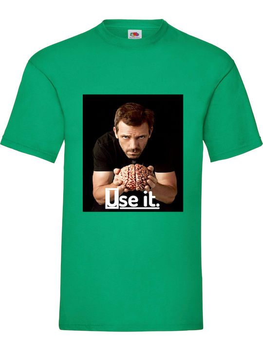 Fruit of the Loom Dr House T-shirt Πράσινο Βαμβ...