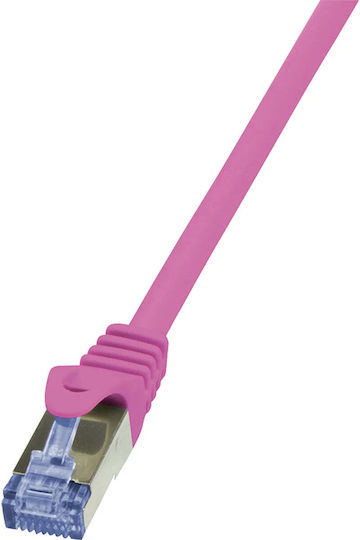 LogiLink S/FTP Cat.6a (Gigabit) Мрежов Кабел Ethernet 2м Розов