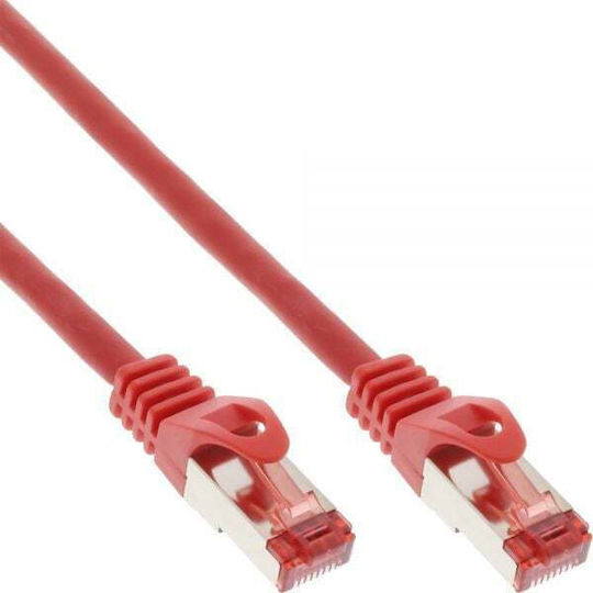 Intos Electronic S/FTP Kat.6 Gigabit Netzwerkkabel Ethernet 1m Rotes