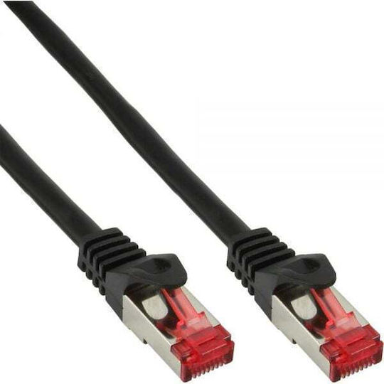 Intos Electronic S/FTP Cat.6 Gigabit Network Cable Ethernet 0.5m Black