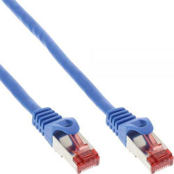 Intos Electronic 76933B S/FTP Кат.6 Мрежов Кабел Ethernet 0.3м Син