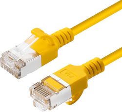 Microconnect U/UTP Cat.6a Καλώδιο Ethernet 0.5m Κίτρινο