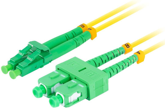 Lanberg Cablu De Rețea Fibră Optică SC/APC-LC/APC 2m Galben