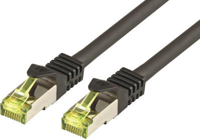 MCAB U/UTP Kat.7 Ethernet-Netzwerkkabel 0.25m Schwarz 1Stück