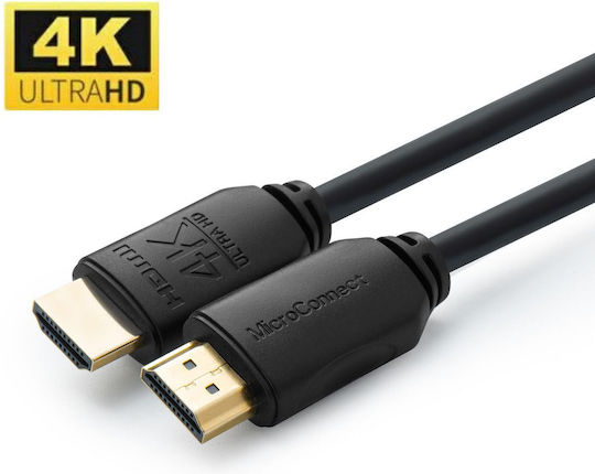 Microconnect HDMI 2.0 Premium High Speed 4K 60Hz HDR Cable HDMI male - HDMI male 4m Μαύρο