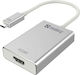 Sandberg Converter USB-C / HDMI male to USB-C / HDMI male White 1pcs 136-12