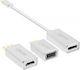 InLine InLine USB-C / HDMI / DisplayPort / VGA / DIN / Thunderbolt 3 männlich zu USB-C / HDMI / DisplayPort / VGA / DIN / Thunderbolt 3 weiblich Silber 1 Stück 64109S