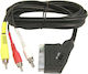 PremiumCord Converter Scart / RCA Male to Scart / RCA Female 1 Piece kjssc-2