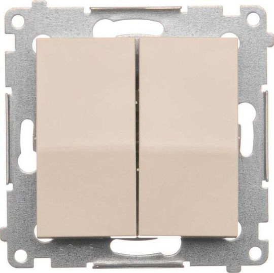 Kontakt-Simon Wall Switch Without Frame Ecru
