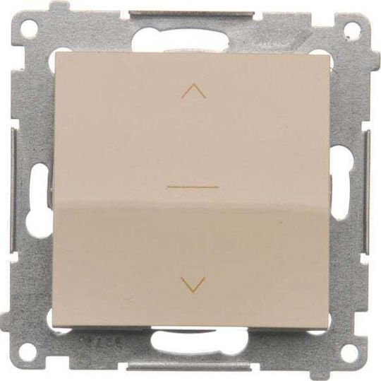 Kontakt-Simon Recessed Wall Switch Lighting One-Way without Frame Ecru