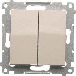 Kontakt-Simon Recessed Wall Switch Double Witho...