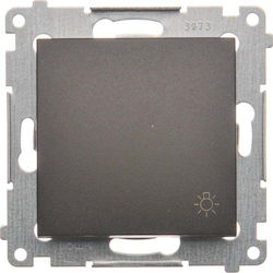 Kontakt-Simon Wall Switch Without Frame Brown