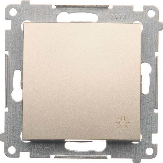 Kontakt-Simon Wall Switch Without Frame Gold