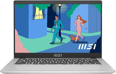 MSI Modern 14 C12M 14" FHD (i7-1255U/16GB/512GB SSD/W11 Acasă) Argint urban (Tastatură GR)