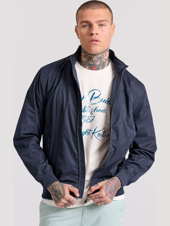 Funky Buddha Μπουφάν Bomber Navy Μπλε