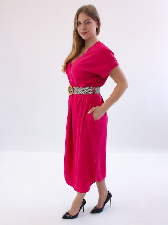 Brak Maxi Kleid Fuchsia