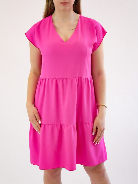 Brak Sommer Kleid mit Rüschen Pink