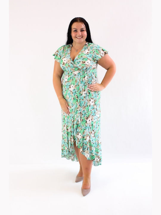 Brak Maxi Dress with Ruffle Zielona Gillette (Green)