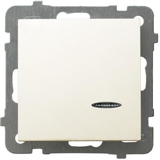 Ospel Recessed Wall Switch Lighting One-Way without Frame Ecru