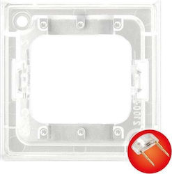Ospel Lighting Front Plate Switch in Red Colour ZP-4UC