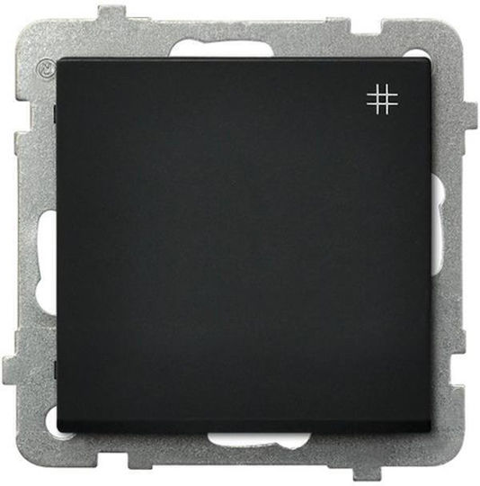 Ospel Sonata Recessed Wall Switch Lighting One-Way without Frame Medium Black