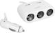 LTC Audio Car Charger 120W 1A with Ports 2xUSB-A White Color