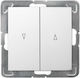 Ospel Recessed Wall Switch Rolling Shutters Two-Way without Frame White