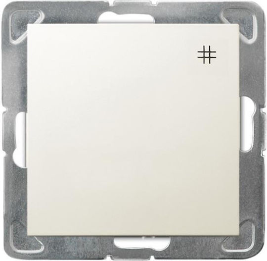 Ospel Recessed Wall Switch Lighting One-Way without Frame Medium Ecru