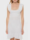 Pepe Jeans Mini Dress Knitted with Ruffle White