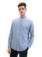 Long-sleeved Linen Shirt Leasure Blue