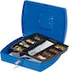 Q-Connect Cash Box with Lock Blue KF02625