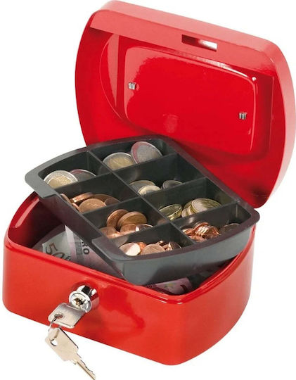 Q-Connect Kassenschrank mit Schloss KF04247 Rot