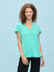 Bluza Mentă Basic Mâneci Scurte 47101 Passager