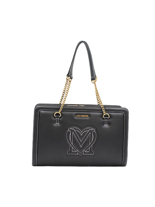 Moschino Leder Damen Tasche Schulter Schwarz