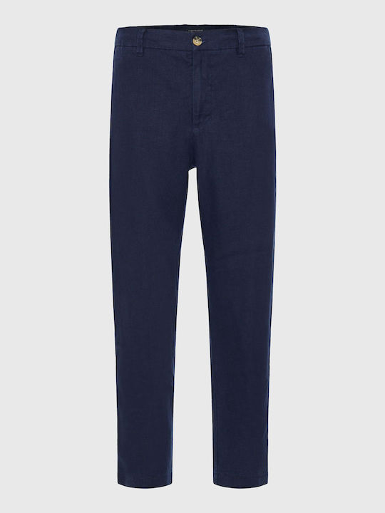 Funky Buddha Men's Trousers Chino in Regular Fit Navy Blue