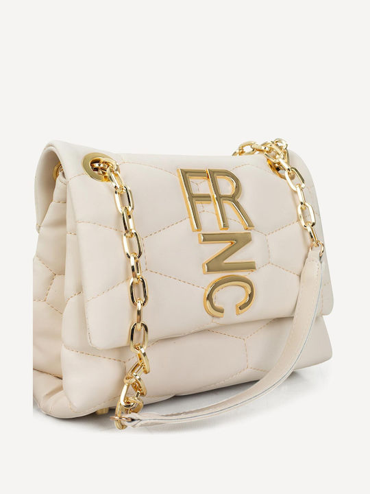 FRNC Leather Women's Bag Shoulder Beige
