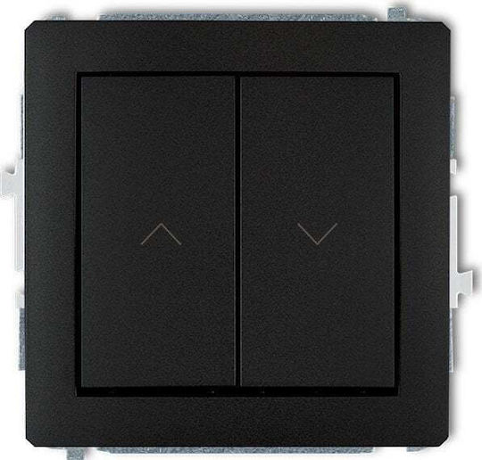 Karlik Recessed Wall Switch Lighting One-Way without Frame Black