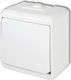 Karlik Waterproof Wall Switch Lighting One-Way with Frame White