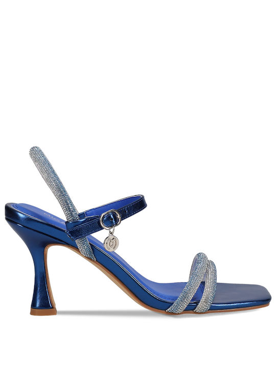 Migato Blau Damen Sandale Strass