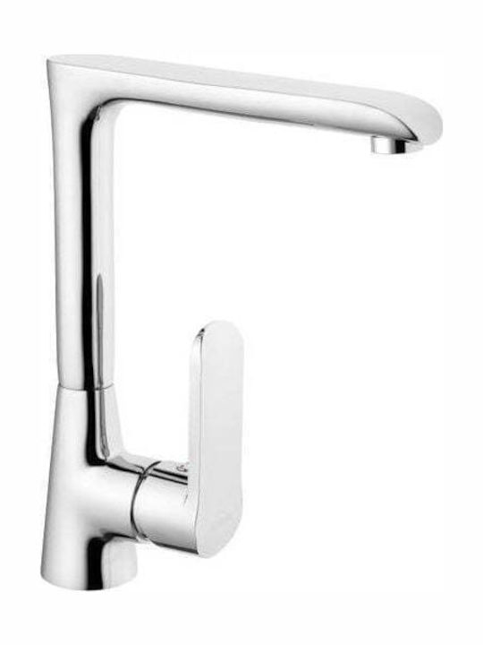 Invena Silver Countertop Kitchen Faucet