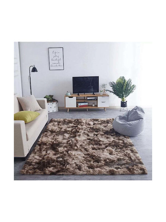 Strado Carpets Teppich Rechteckig Zottelig Brown