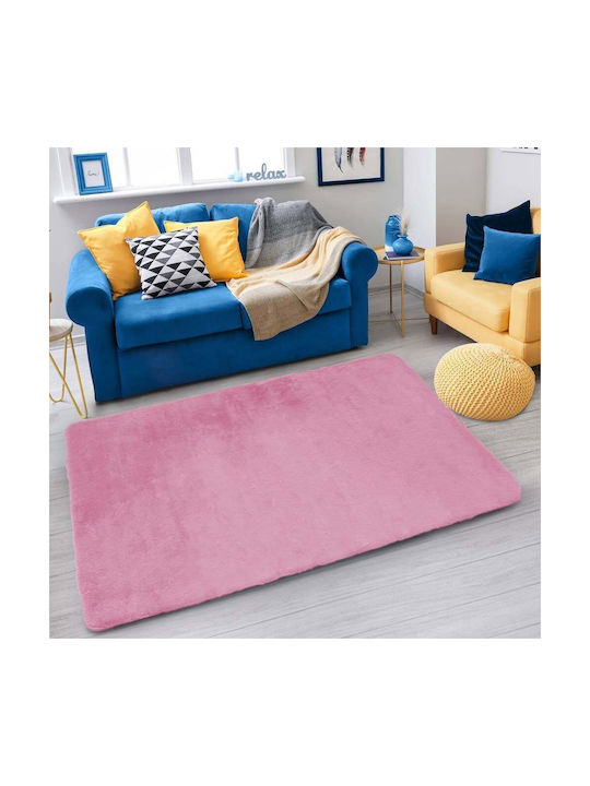 Strado Carpets Teppich Rechteckig Zottelig Pink